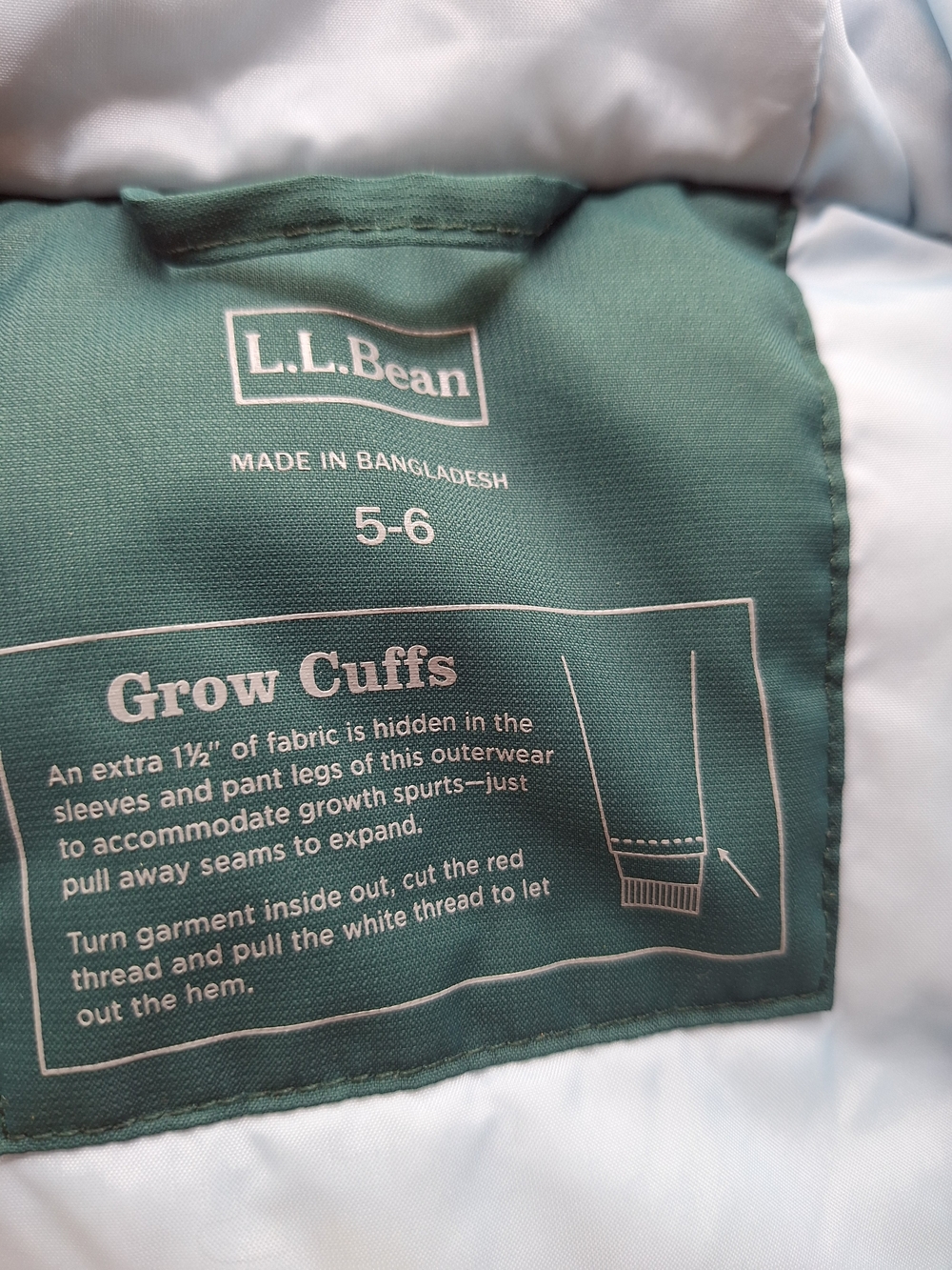 L.L. Bean Cold Buster Snowsuit, Size 5-6 - Picture 5 of 5